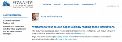 course home page